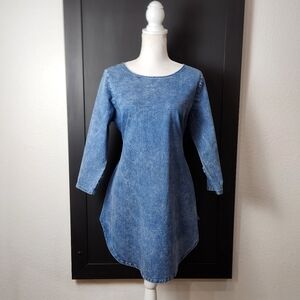 REBORN BOHDENIM STRETCH DENIM TOP SIZE LARGE